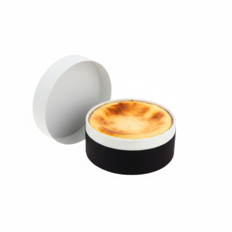 Molde cartón blanco y negro para tarta de queso (12,6Ø x 5,7cm)
