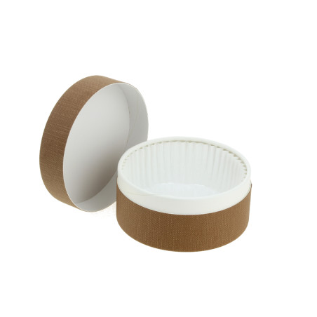 Molde de cartão kraft para torta de queijo (12,6Ø x 5,7cm)