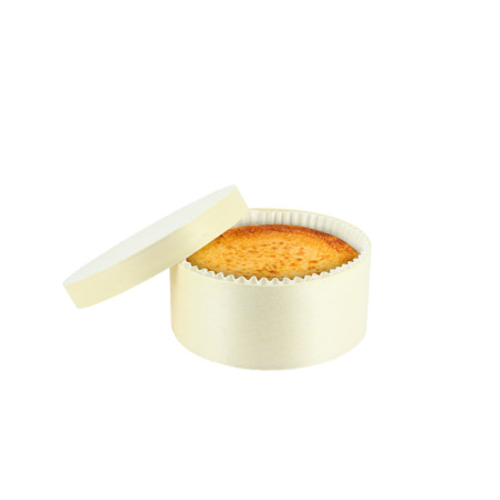Molde de madeira para torta de queijo com papel manteiga (10,5Ø x 4,2cm)