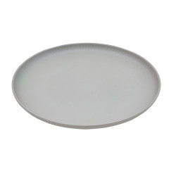 Plato de melamina reutilizable aqua grey 27Ø