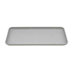 Plato de melamina aqua grey 32.5x17.6x6.1cm