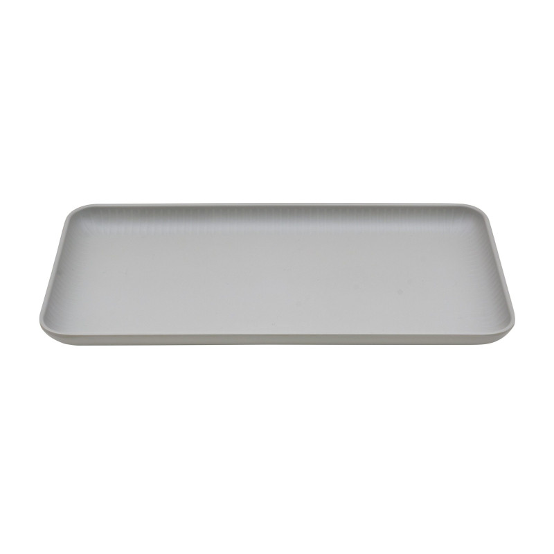 Prato de melamina aqua cinza 32.5x17.6x6.1cm