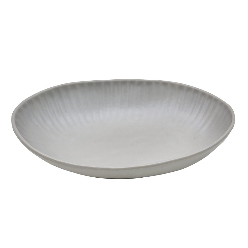 Ensaladera de melamina reutilizable aqua grey 26.5x19.6x5cm