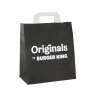 Bolsa Papel Blanco Asa Impresa  26 + 14 x 29 cm 1-4 Tintas