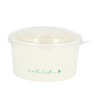 Ensaladera reciclable de cartón blanco tapa RPET (1000cc)