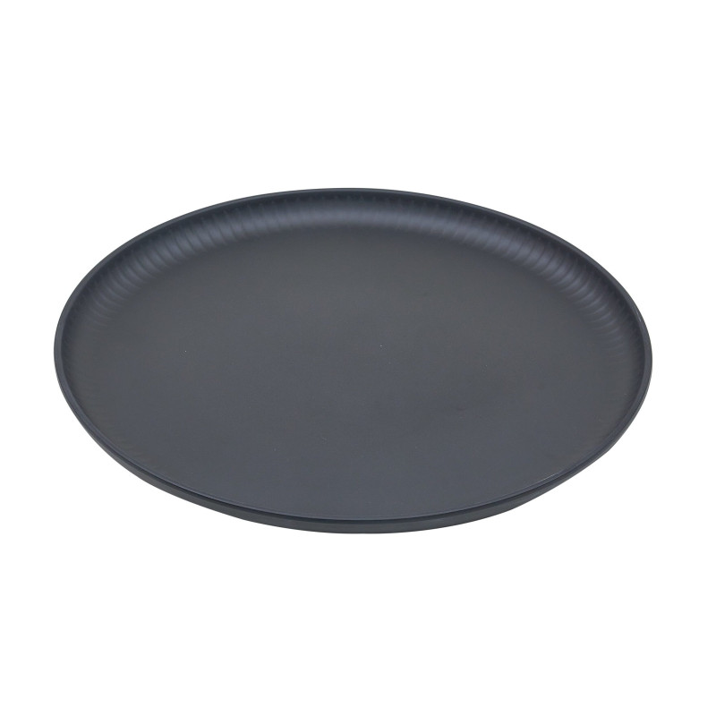 Prato de melamina reutilizável aqua preto 27Ø