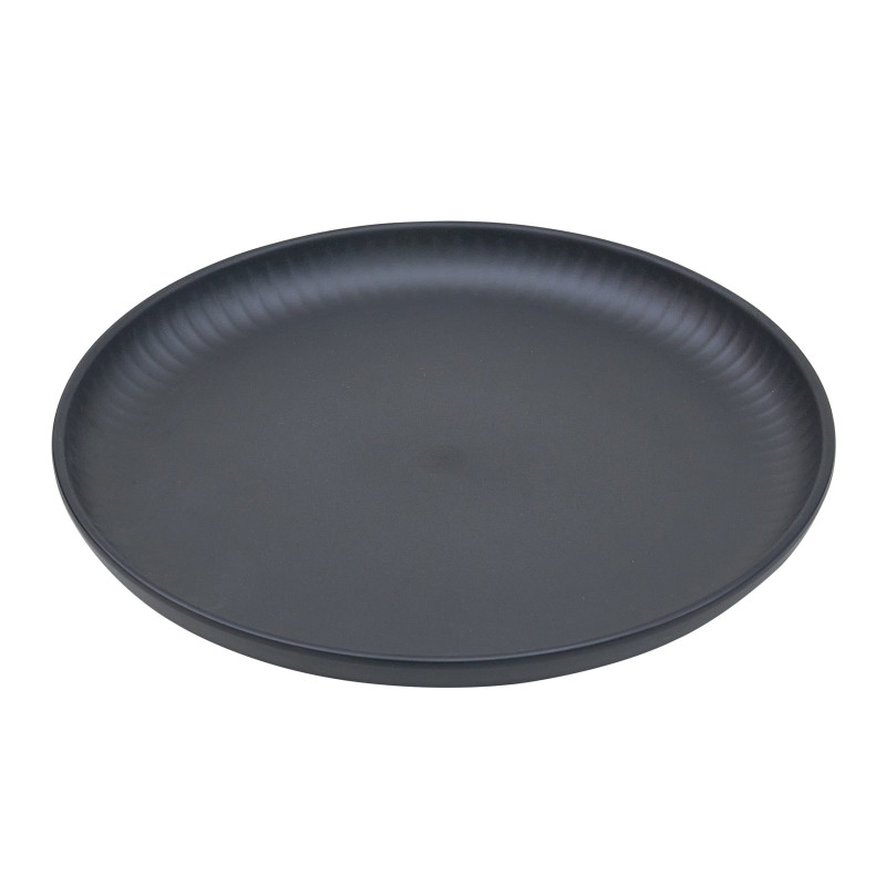Plato de melamina reutilizable aqua black 21.7Ø
