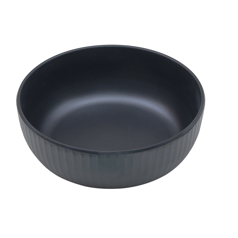 Bol de melamina reutilizable aqua black 17Øx6cm