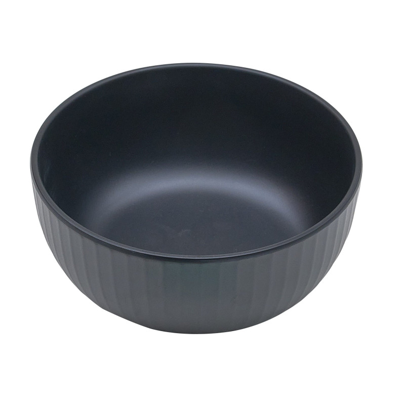 Tigela de melamina reutilizável aqua preta 14Øx5.9cm
