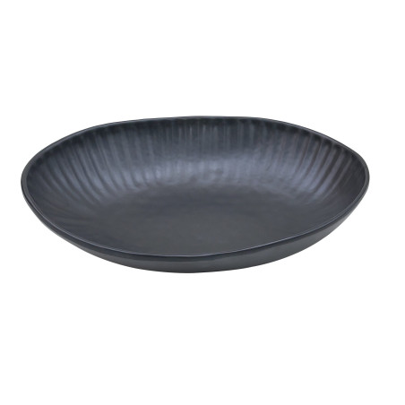 Ensaladera de melamina reutilizable aqua black 26.5x19.6x5cm