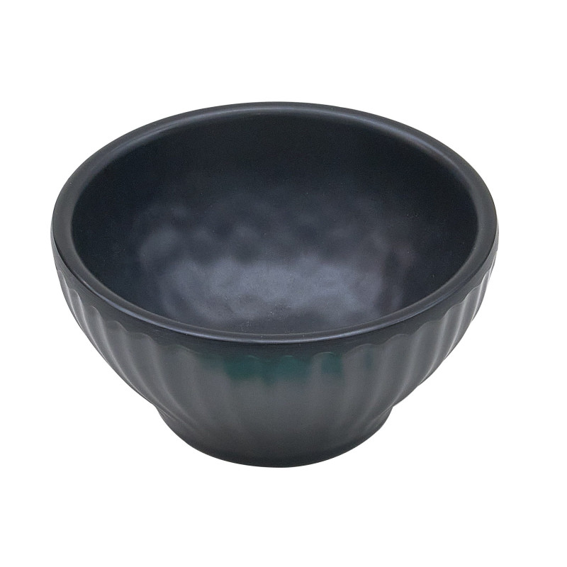 Bol de melamina reutilizable aqua black 8Øx4cm