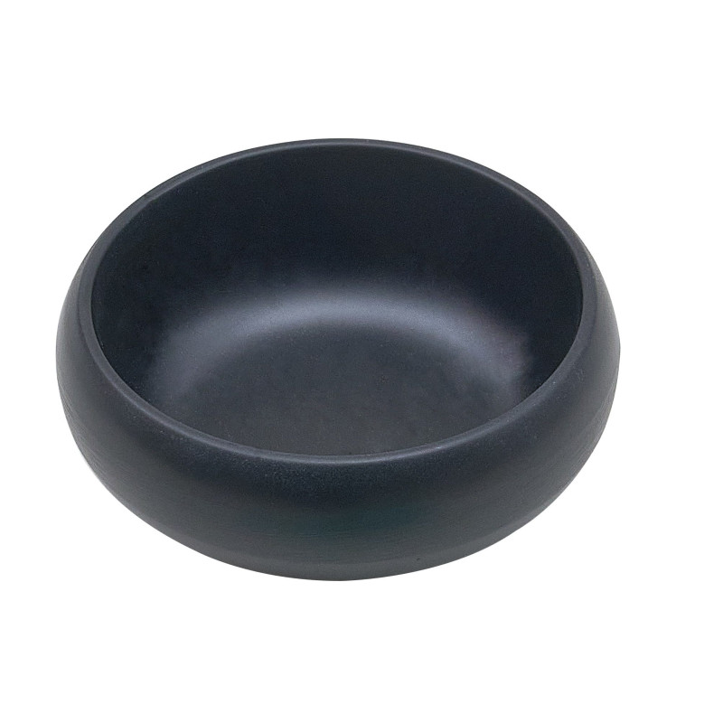 Bol de melamina reutilizable aqua black 7.5Øx3cm