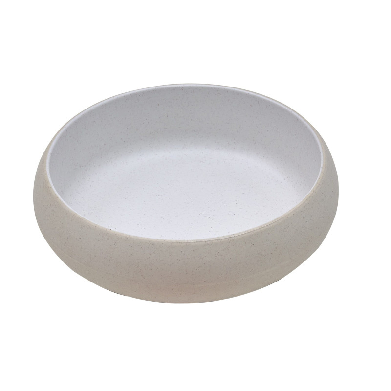 Tigela de melamina reutilizável michelin areia/branca 19.2Øx5.5cm