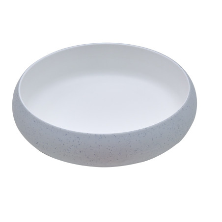 Tigela de melamina reutilizável michelin cinza/branco 23Øx5.5cm