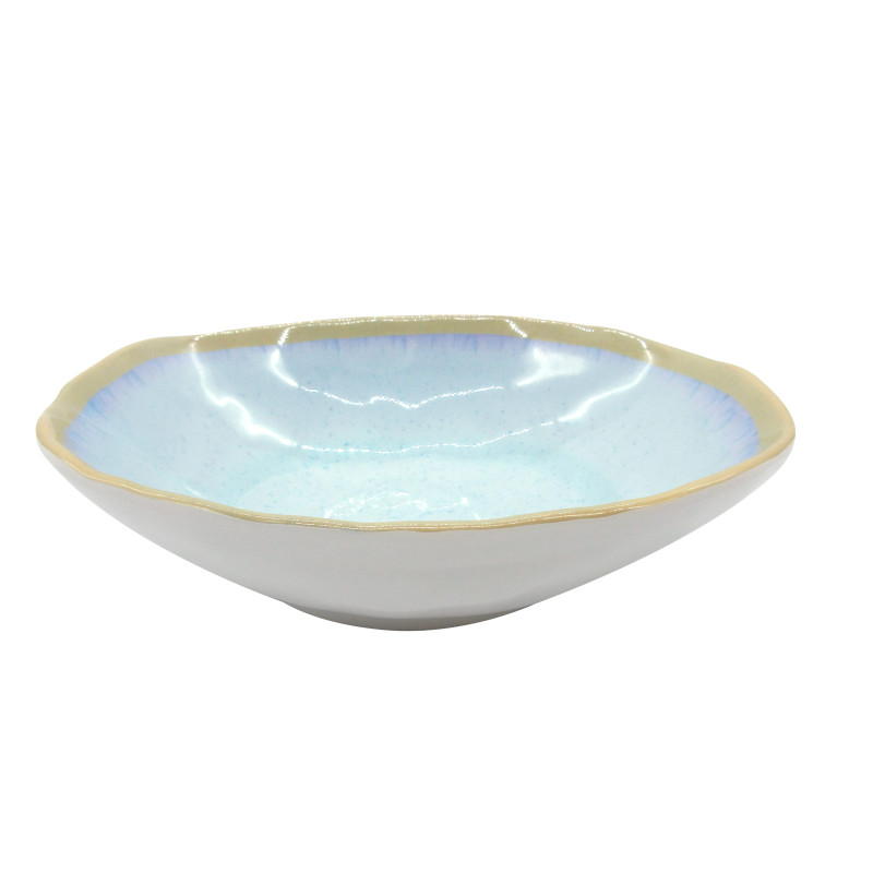 Prato de melamina reutilizável halo brilho 16.3x12.3x4.7cm