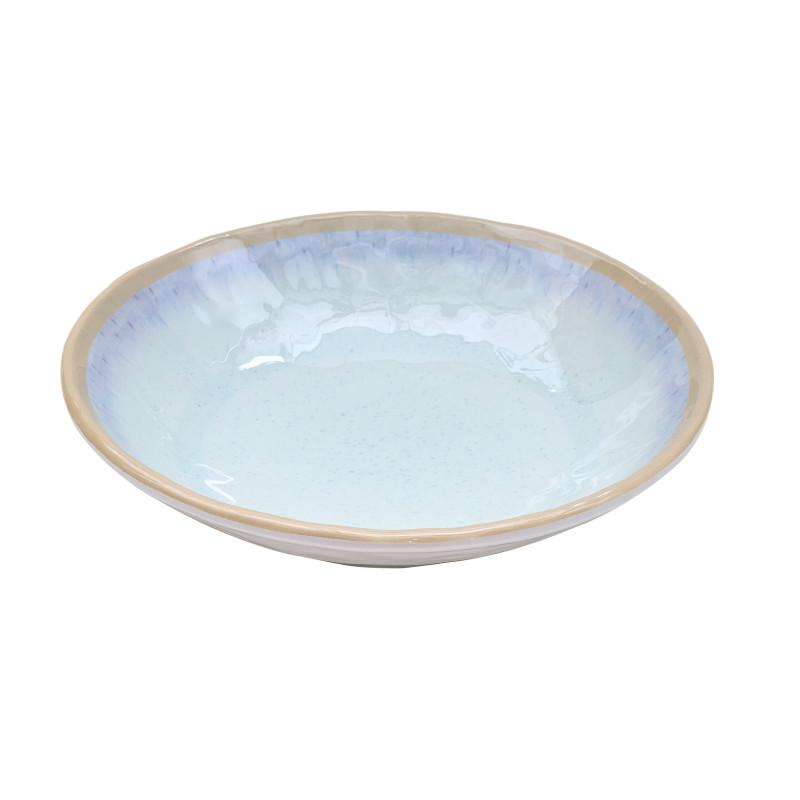 Plato de melamina reutilizable halo brillo 17.7Øx4.4cm