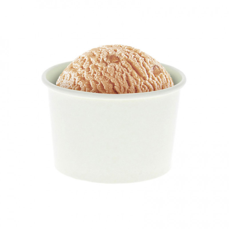 Potes de sorvete branco 120ml (4Oz)