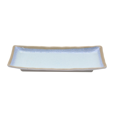 Prato de melamina reutilizável halo brilho 25.2x17.2x3.6cm
