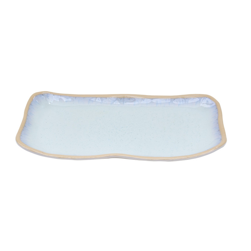 Prato de melamina reutilizável halo brilho 29x17.5x3cm