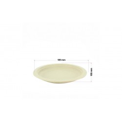 Assiettes en canne à sucre naturelle 18Ø