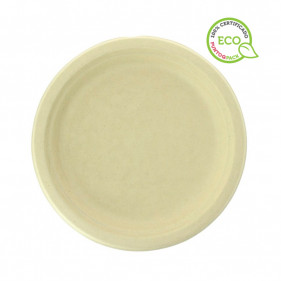 Assiettes en canne à sucre naturelle (23Ø)