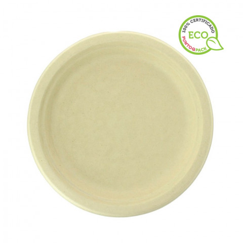 Natural sugar cane plates (23Ø)