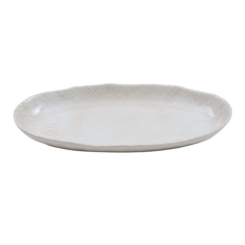 Plato de melamina reutilizable aurora brillo 25.4x13.6x3.1cm