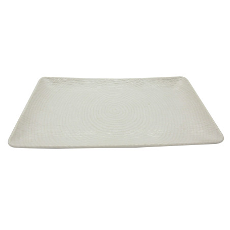 Prato de melamina reutilizável batik 25x14x1.8cm