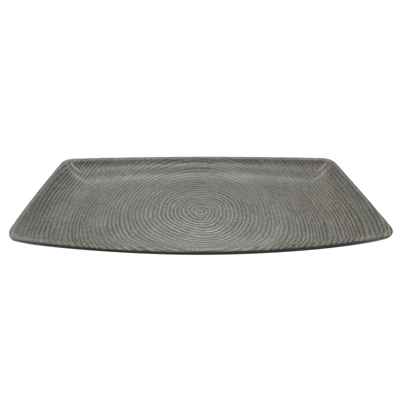 Plato de melamina reutilizable lines 33.1x16.8x3.5cm