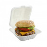 Cajas para hamburguesas de fibra blancas (9x9x8cm)