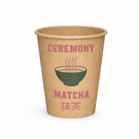 Copos de papel kraft personalizados para café com impressão digital 1-4 cores