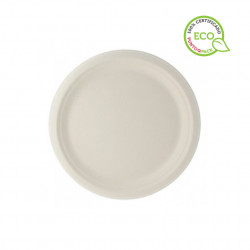 Pratos de cana-de-açúcar brancos (18Ø)