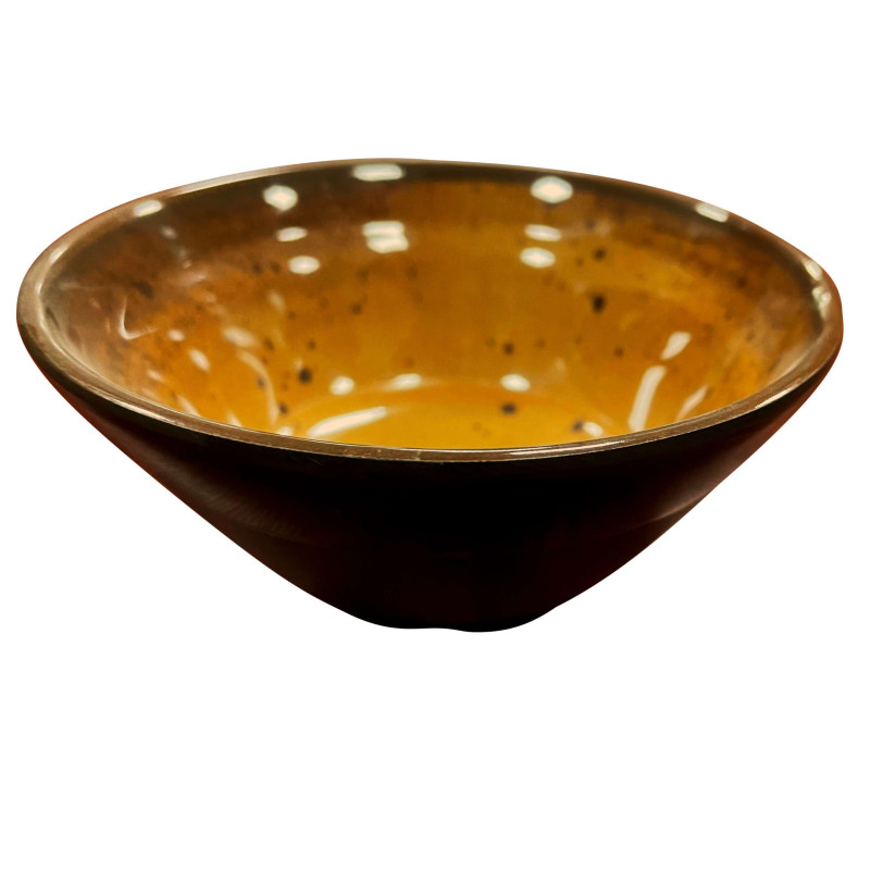 Bol de melamina reutilizable terracota ambar 19Øx8.4cm