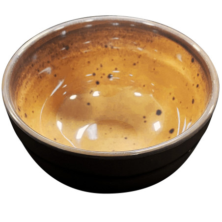 Tigela de melamina reutilizável terracota âmbar 11.4Øx6.5cm
