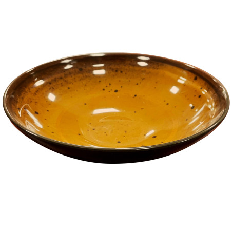 Bol de melamina reutilizable terracota ambar 25.4Øx6.7cm