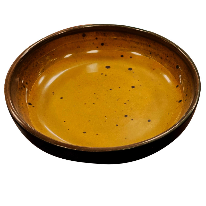 Tigela de melamina reutilizável terracota âmbar 15.3Øx4cm