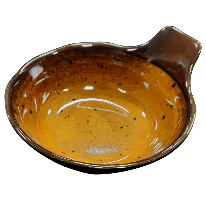 Tigela de melamina reutilizável terracota âmbar 13.4x11.8x5.8cm