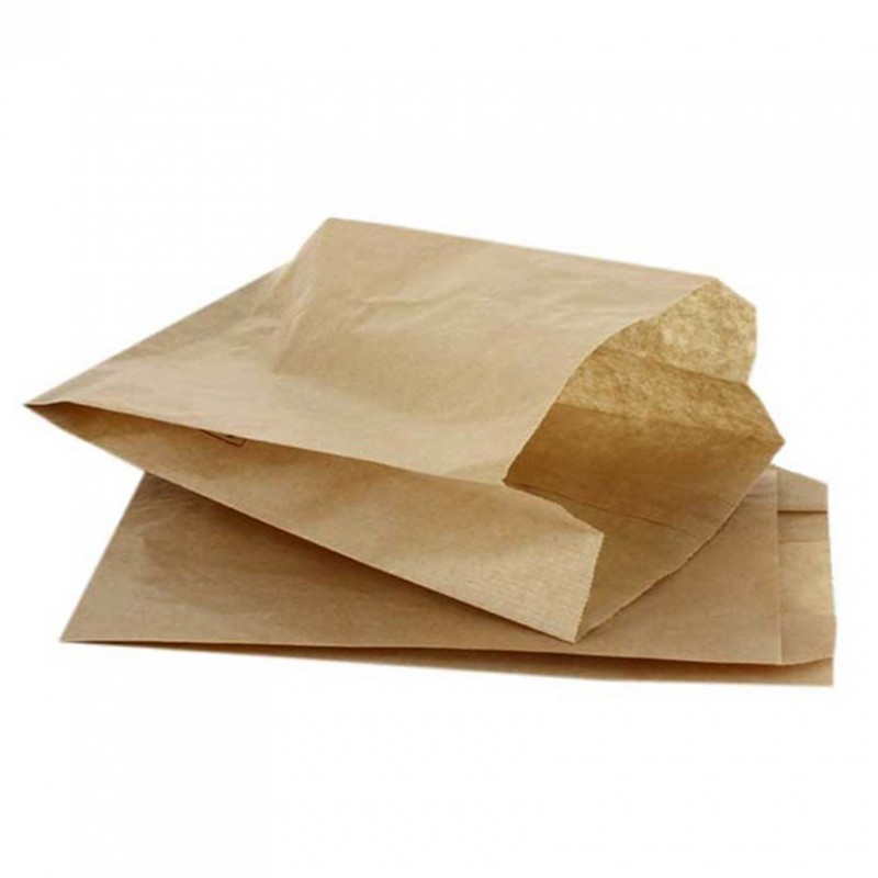 Bolsa de papel kraft para bollería (18+7x35cm)