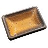 Saleiro de melamina reutilizável terracota âmbar 8.8x6.1x2.5cm