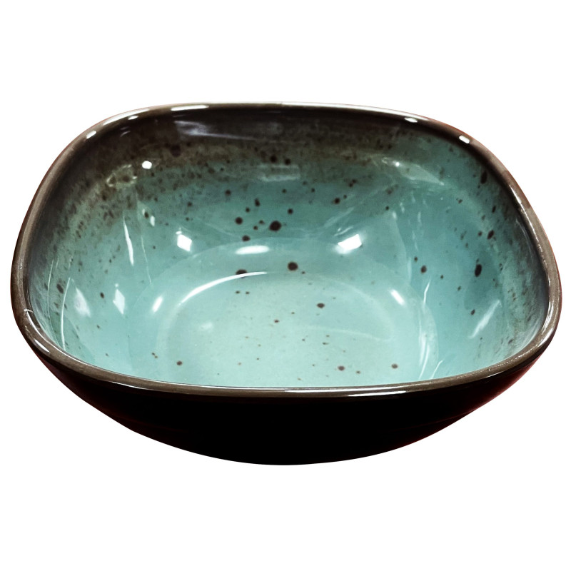Tigela de melamina reutilizável terracota azul 17.8x17.8x7.4cm