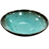 Bol de melamina reutilizable terracota azul 25.4Øx6.7cm