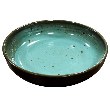 Bol de melamina reutilizable terracota azul 20.2Øx5.2cm