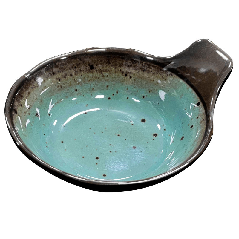 Tigela de melamina reutilizável terracota azul 13.4x11.8x5.8cm