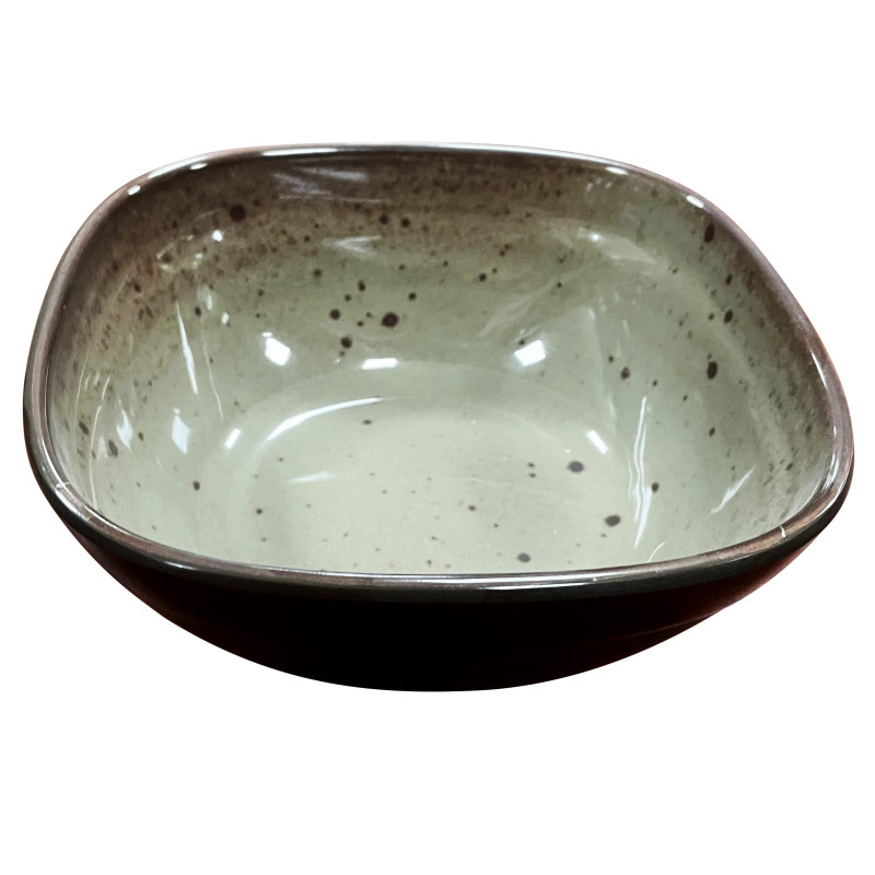 Bol de melamina reutilizable terracota gris 17.8x17.8x7.4cm