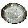Plato de melamina reutilizable terracota gris 22.8Øx3.6cm