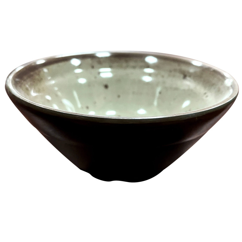 Bol de melamina reutilizable terracota gris 19Øx8.4cm
