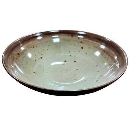 Tigela de melamina reutilizável terracota cinza 20.3Øx5.4cm