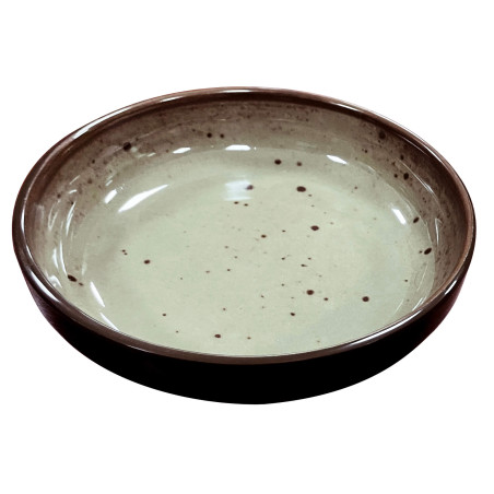 Tigela de melamina reutilizável terracota cinza 20.2Øx5.2cm