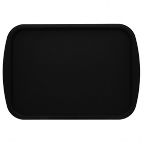 Resistant and reusable black PP tray (44x31cm)