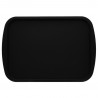 Bandeja preta PP resistente e reutilizável (44x31cm)